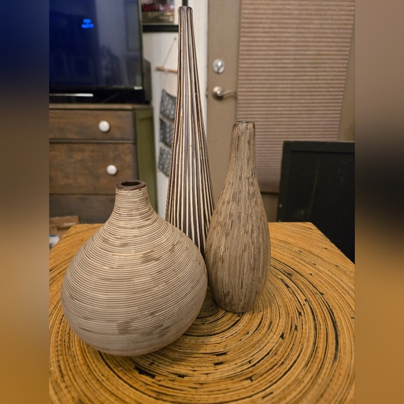 Set of 3 CB2 (Crate and Barrel) mini vases